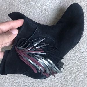 Black Fringe Sam Edelman Booties